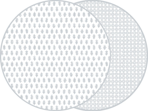ROUND TWO SIDED AGRA AND JAIPUR ~ GRAY