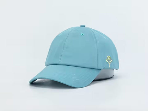 AQUA LINEN BLEND BASEBALL CAP BY JANE X HSH