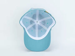 AQUA LINEN BLEND BASEBALL CAP BY JANE X HSH