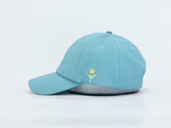 AQUA LINEN BLEND BASEBALL CAP BY JANE X HSH