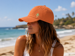 MELON LINEN BLEND BASEBALL CAP BY JANE X HSH