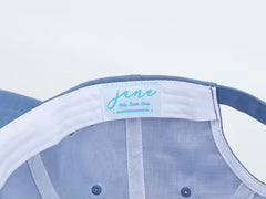 DENIM LINEN BLEND BASEBALL CAP BY JANE FOR HSH