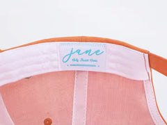 MELON LINEN BLEND BASEBALL CAP BY JANE X HSH