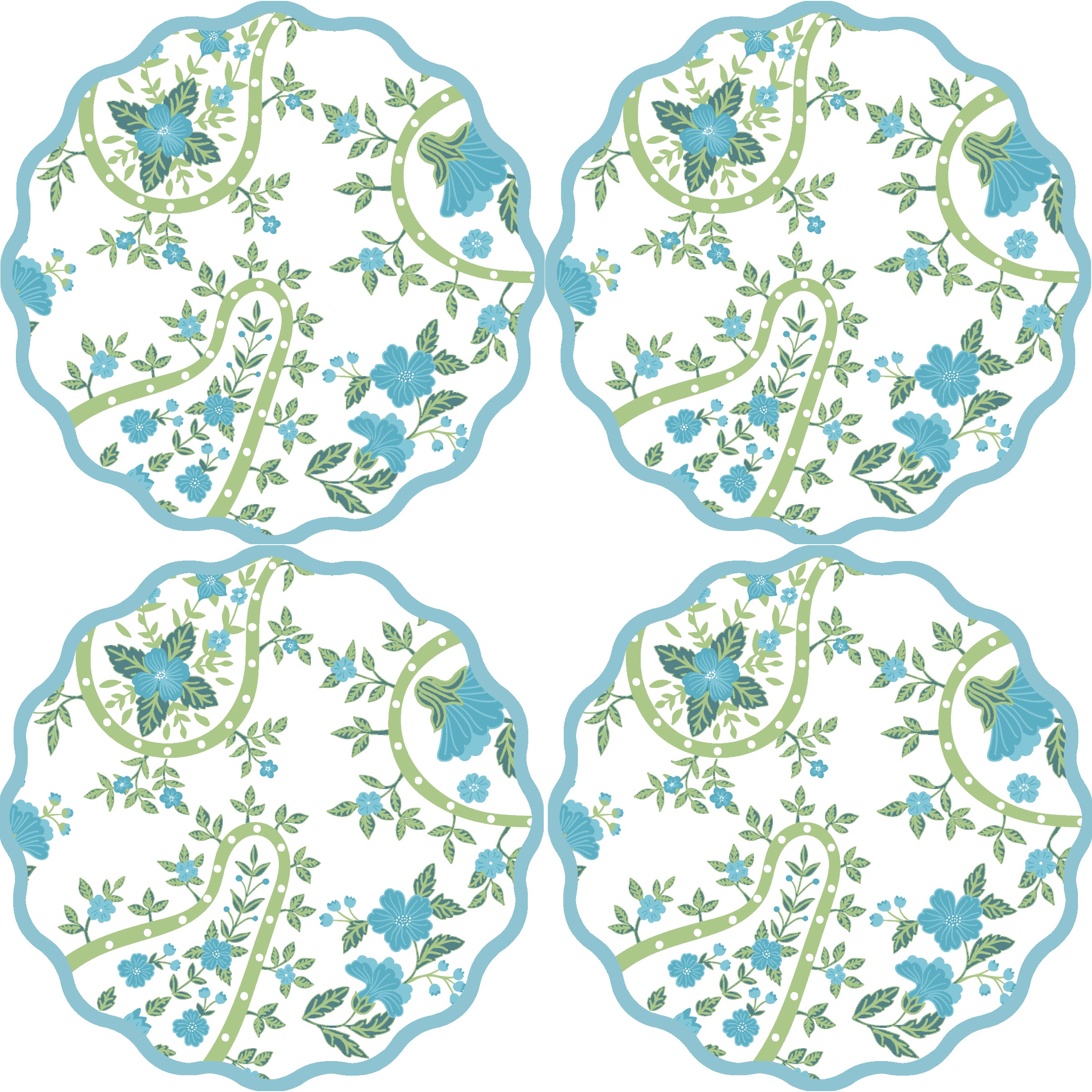 COASTER SET OF 4 PAISLEY