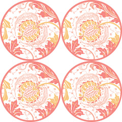 COASTER SET OF 4 ~ POMEGRANATE ~ 5 COLORS