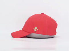 ROUGE LINEN BLEND BASEBALL CAP BY JANE X HSH
