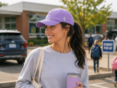 VIOLET LINEN BLEND BASEBALL CAP BY JANE X HSH