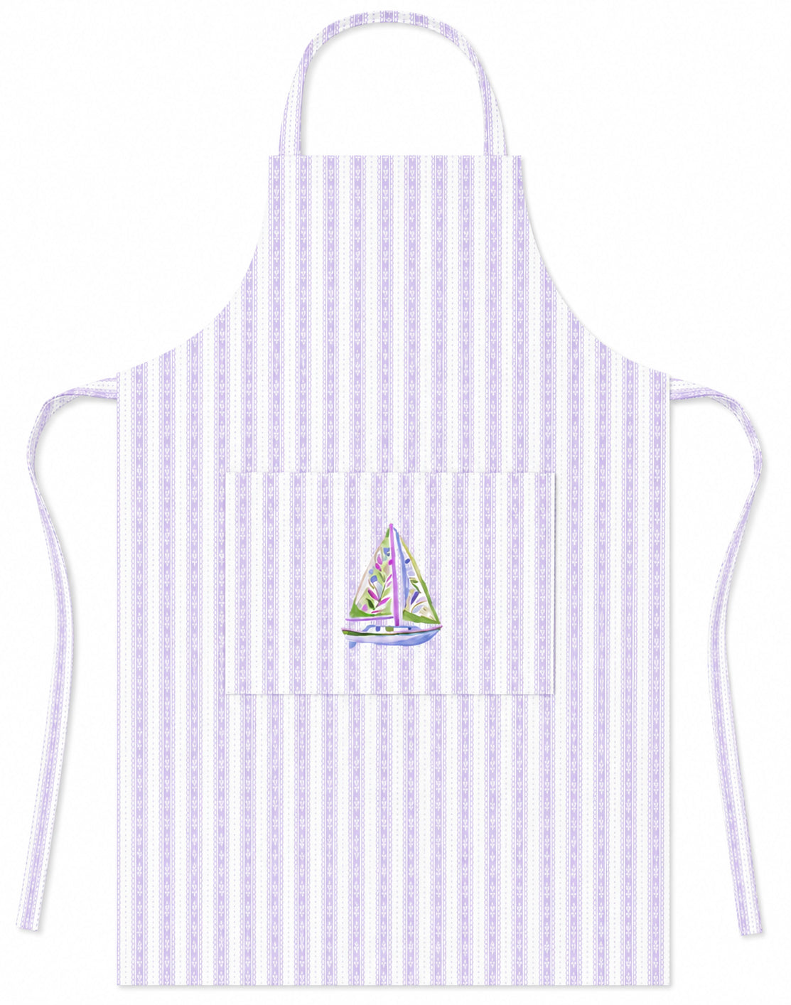 APRON ~ SAILBOAT LILAC
