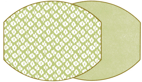ELLIPSE TWO SIDED PLACEMAT IKAT LIME PLACEMAT A