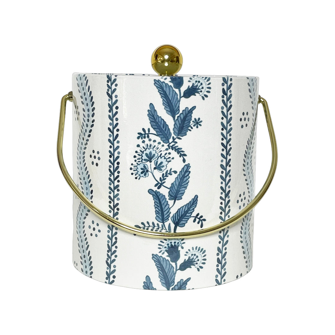 EMMA NAVY  ICE BUCKET WITH GOLD HANDLE