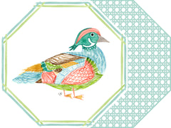 OCTAGONAL ELIZA PRICE GAME BIRDS ~ SET OF 4 DIFFERENT GAME BIRD PLACEMATS