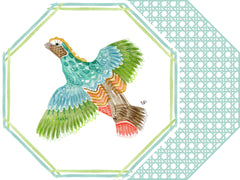 OCTAGONAL ELIZA PRICE GAME BIRDS ~ SET OF 4 DIFFERENT GAME BIRD PLACEMATS