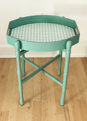 ELLIPSE LACQUER TRAY TABLE SEA