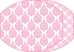 ELLIPSE TWO SIDED PLACEMAT FLORA AND ASIAN CANE ~ SACHET