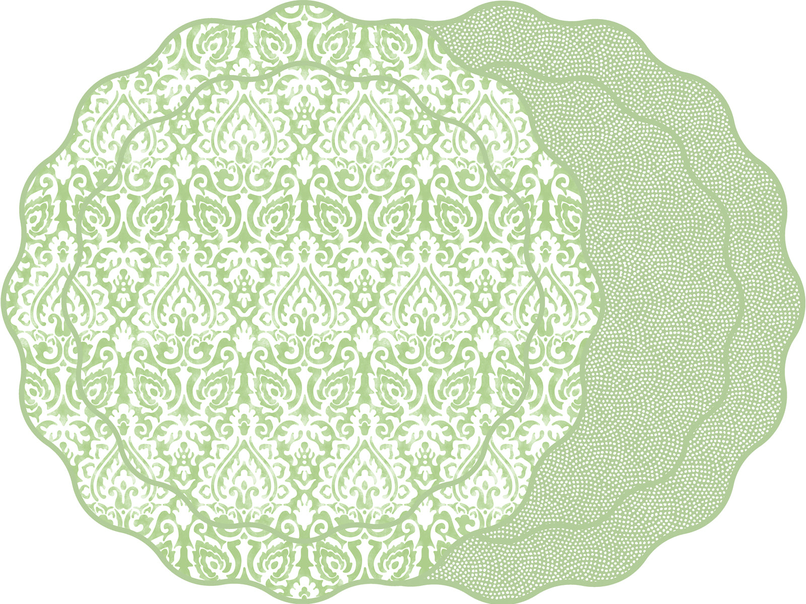 SCALLOP TWO SIDED PLACEMATS