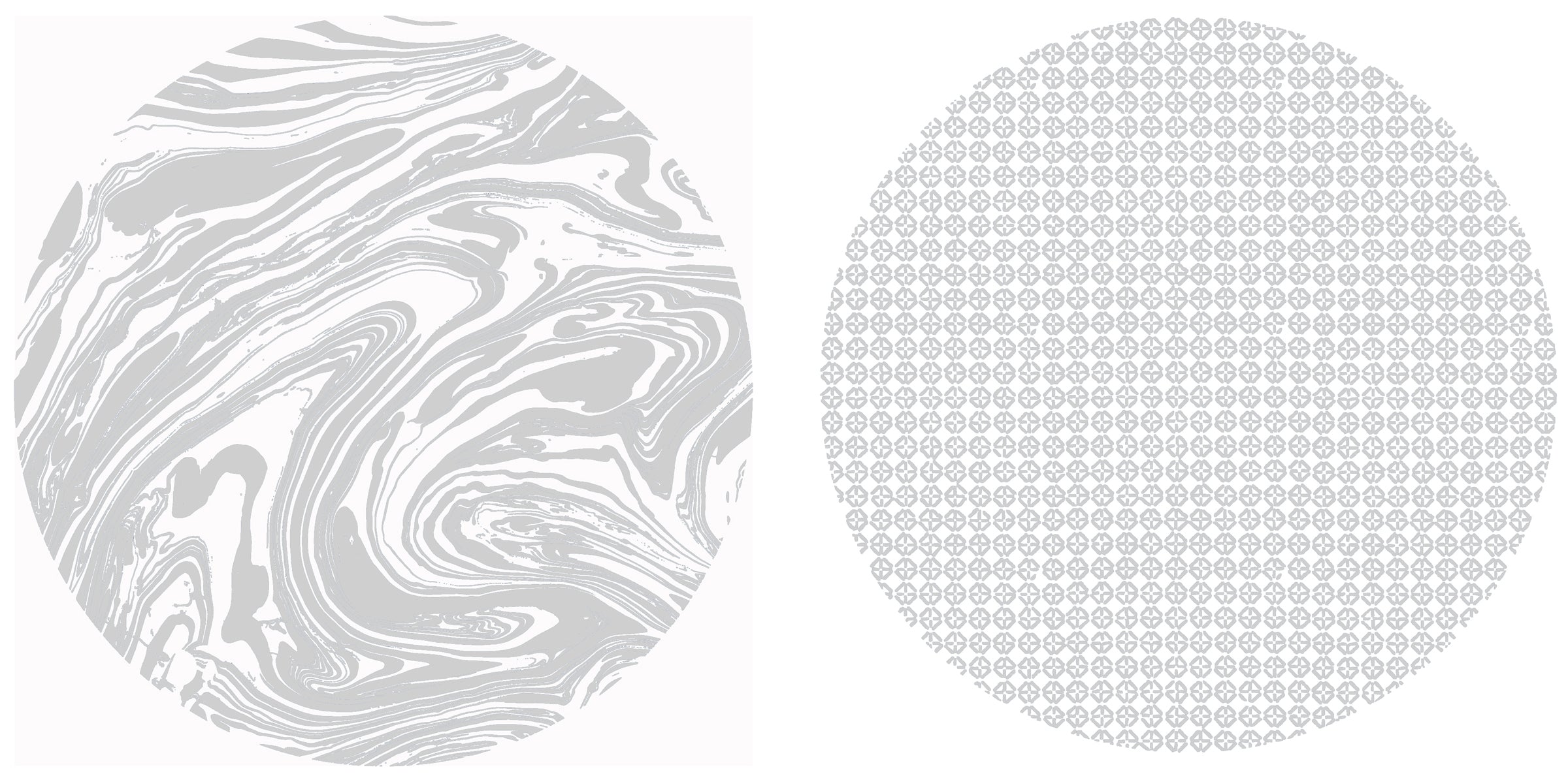 ROUND TWO SIDED PLACEMAT MARBLE GRAY A