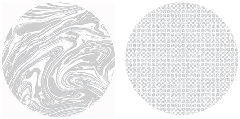ROUND TWO SIDED PLACEMAT MARBLE GRAY A