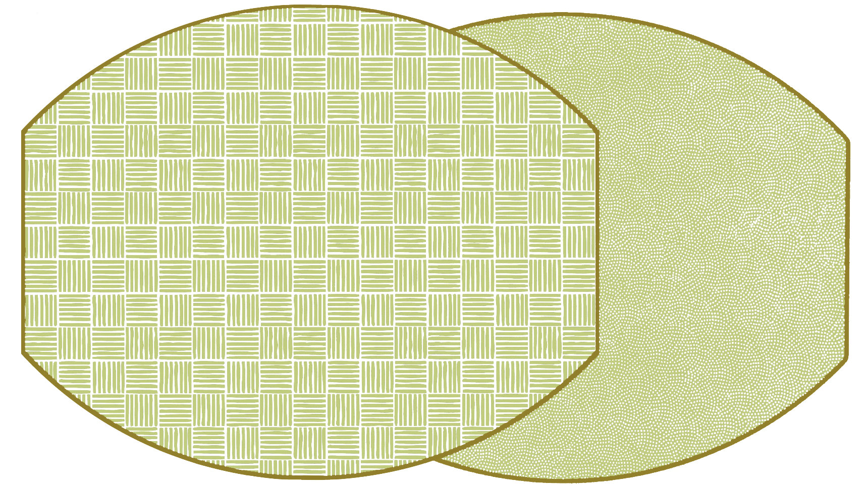 ELLIPSE TWO SIDED PLACEMAT MODERN SQUARES LIME A