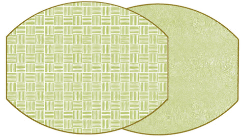 ELLIPSE TWO SIDED PLACEMAT MODERN SQUARES LIME A