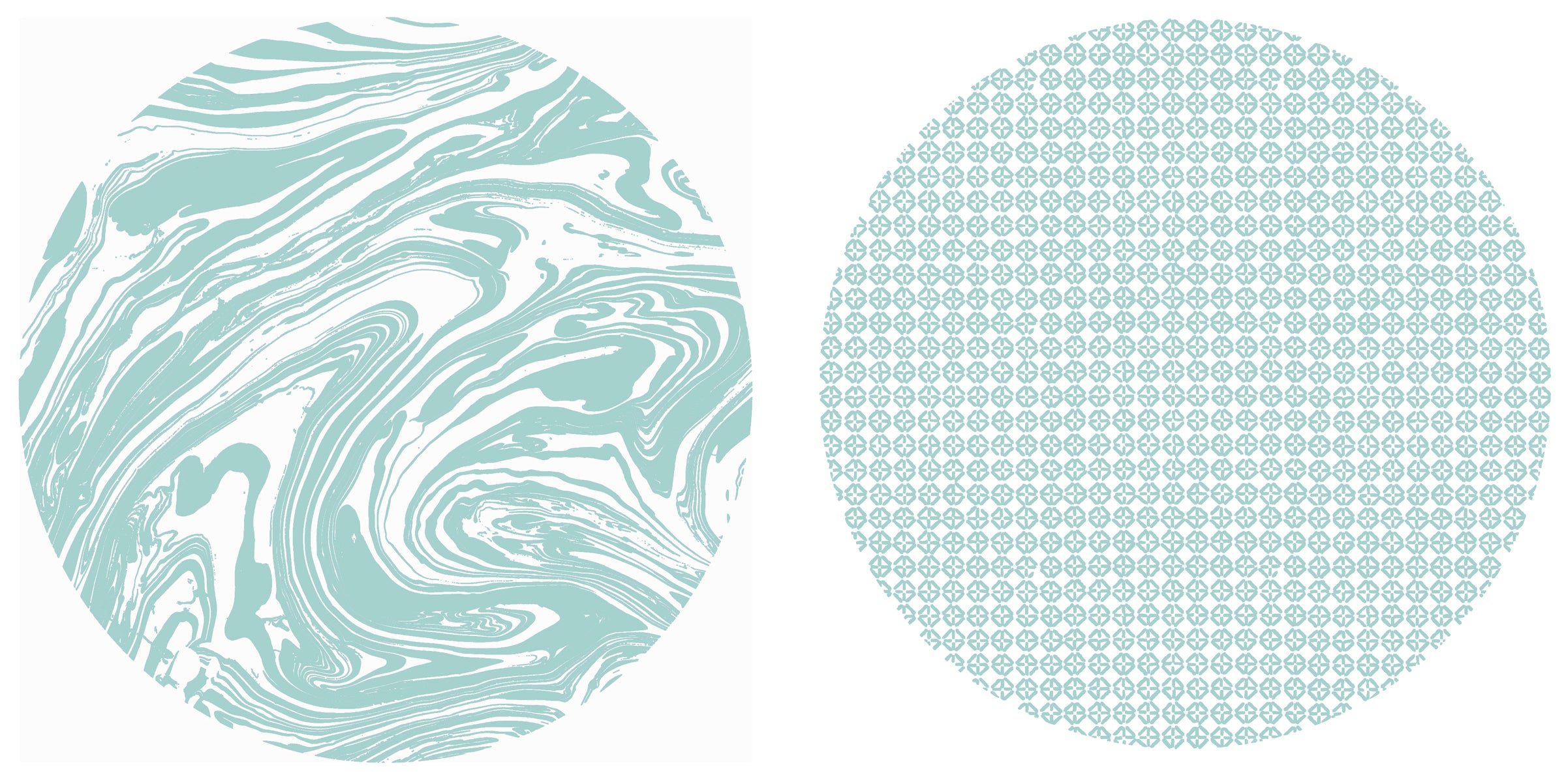 ROUND TWO SIDED PLACEMAT MARBLE SEA A