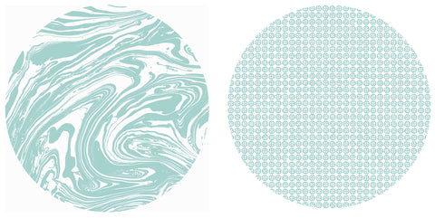 ROUND TWO SIDED PLACEMAT MARBLE SEA A