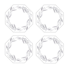 COASTER SET OF 4 ~ LEAVES ~ 7 COLORS