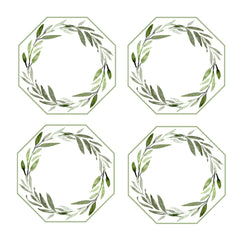 COASTER SET OF 4 ~ LEAVES ~ 7 COLORS
