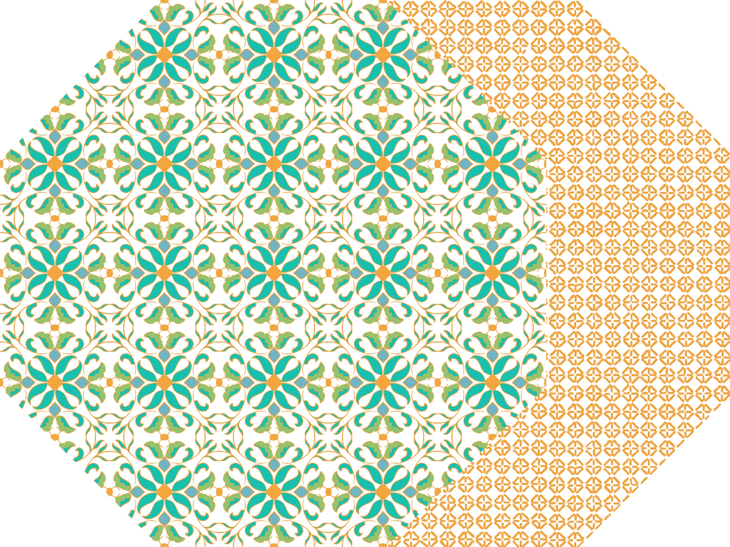 OCTAGONAL TWO SIDED  PORTO PLACEMATS RETAIL ~ 2 COLORS