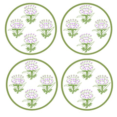 COASTER SET OF 4 ~ PETITE FLEUR ~ 4 COLORS