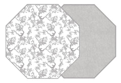 CHINOIS AND CANE TWO SIDED OCTAGONAL PLACEMAT