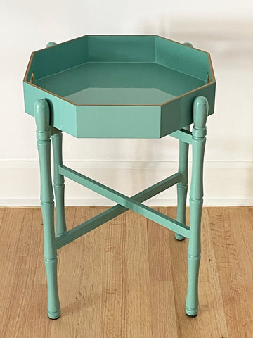 OCTAGONAL SEA LACQUER TRAY TABLE