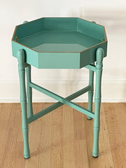 OCTAGONAL SEA LACQUER TRAY TABLE