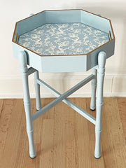 OCTAGONAL SKY LACQUER TRAY TABLE