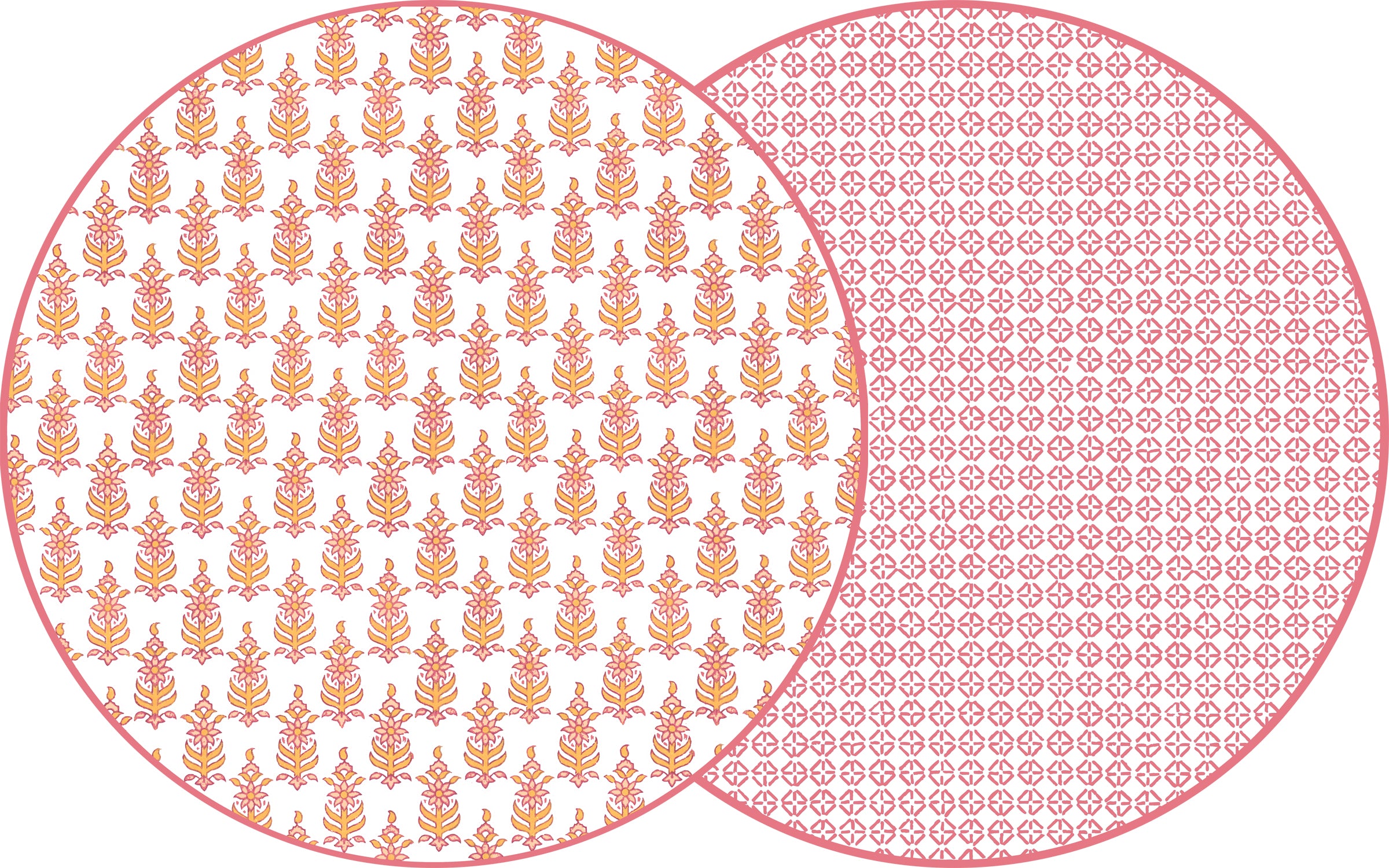 ROUND TWO SIDED RAJ & JAIPUR PLACEMATS