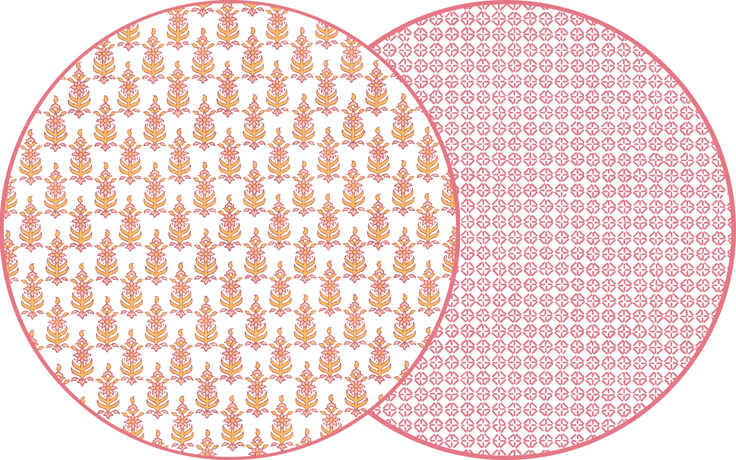 ROUND TWO SIDED RAJ & JAIPUR PLACEMATS