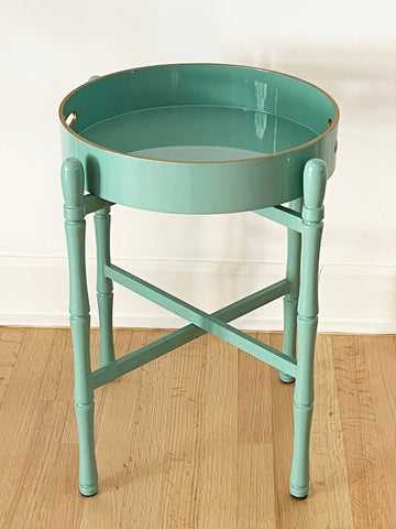 ROUND SEA LACQUER TRAY TABLE