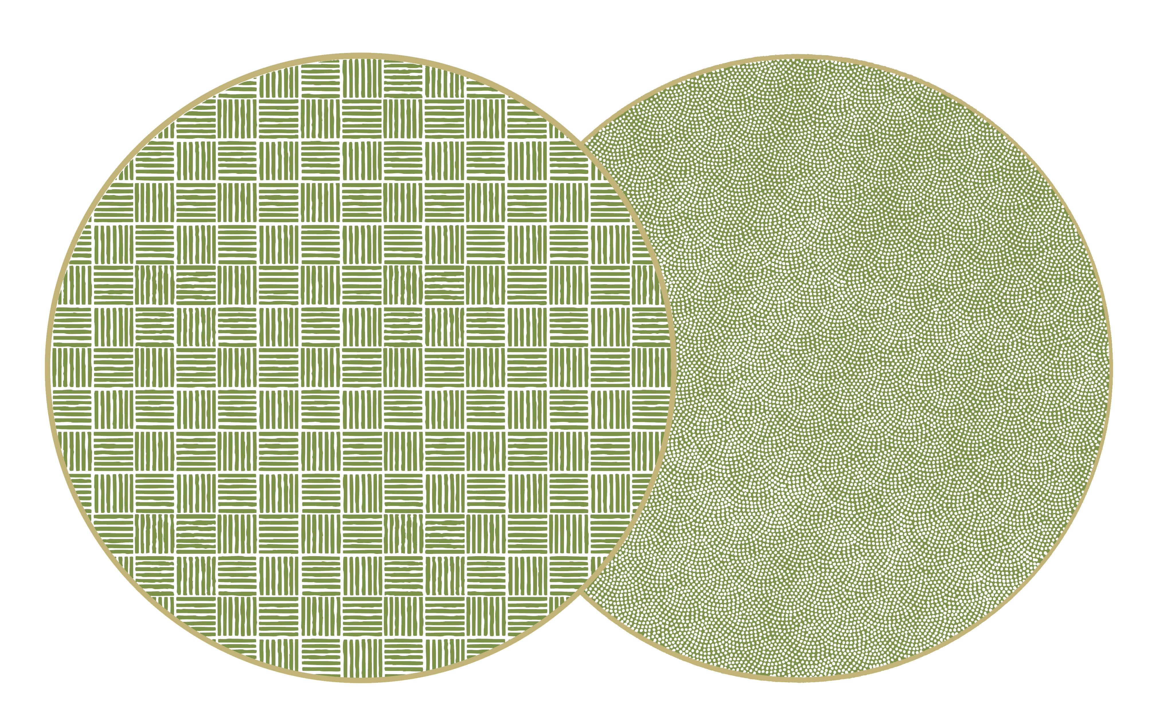 ROUND TWO SIDED MODERN SQUARES PLACEMAT RETAIL