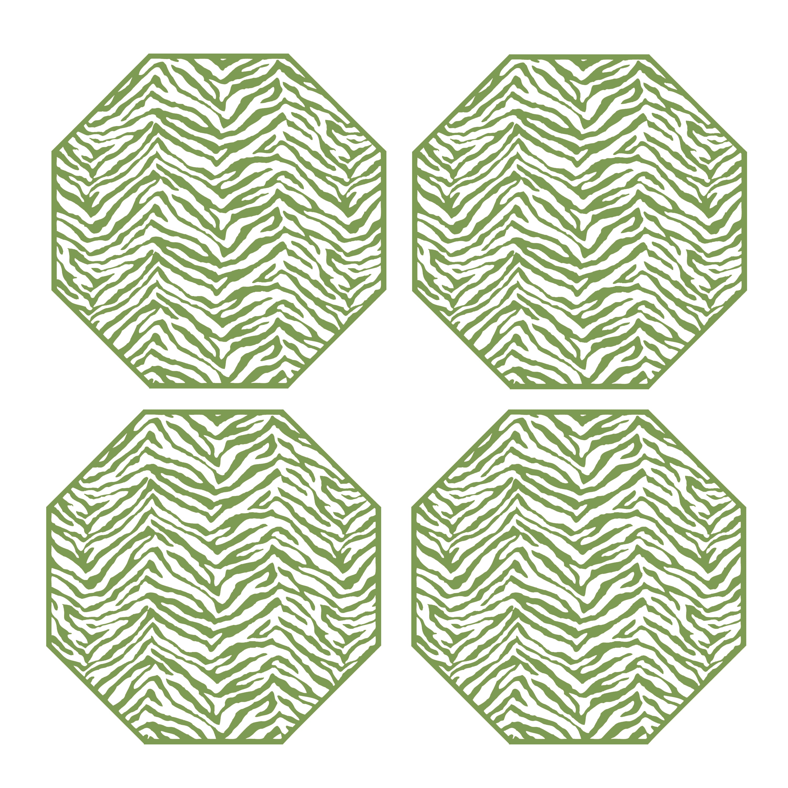 COASTER SET OF 4 ~  ZEBRA